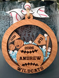 Baseball Shaker Ornament