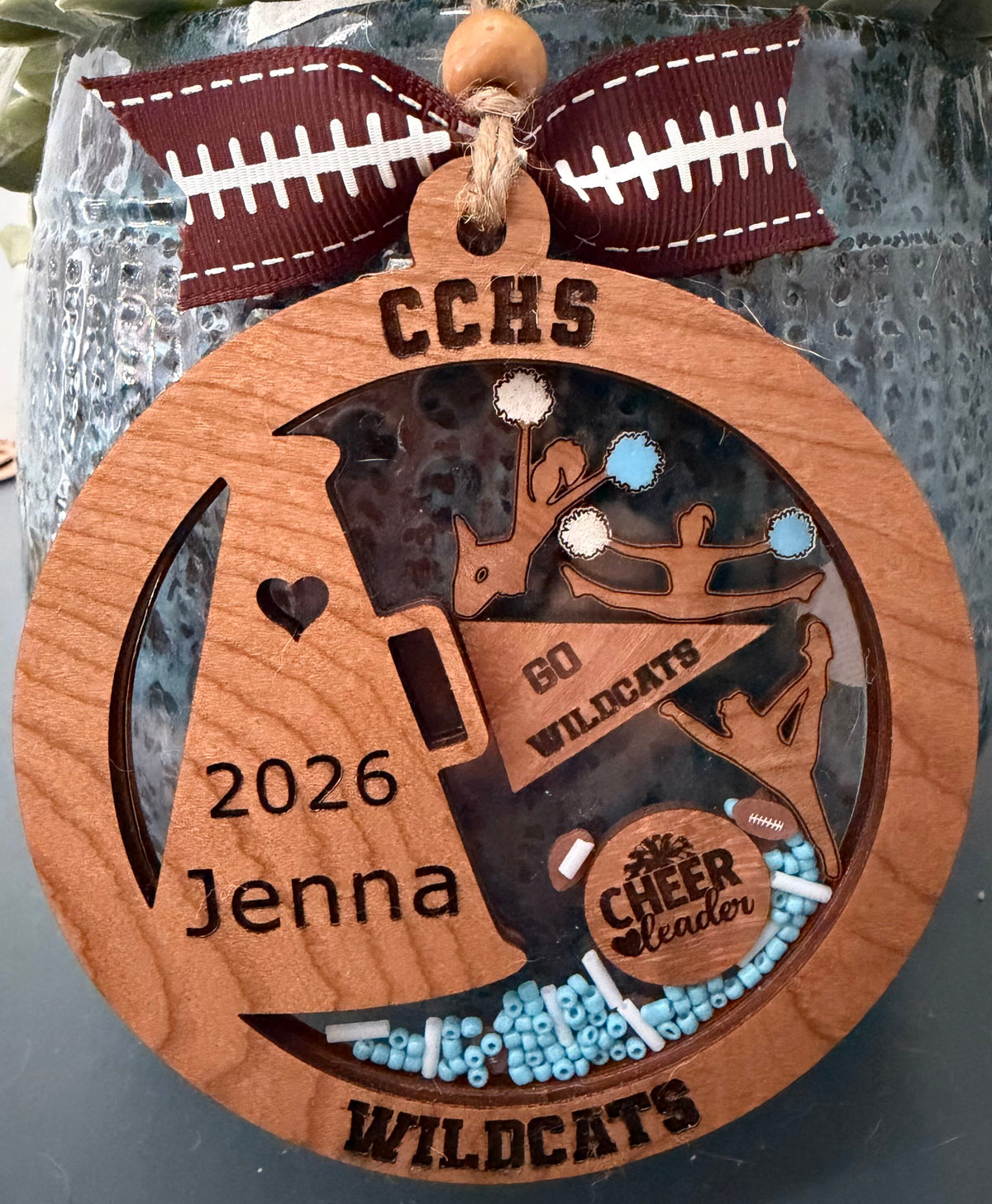 Cheerleader Shaker Ornament