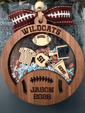 Football Shaker Ornament