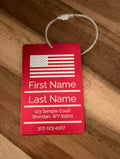 Personalized Metal Bag Tag for Golf Bags and Luggage