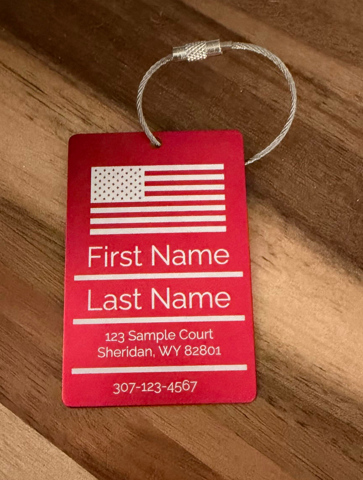 Personalized Metal Bag Tag for Golf Bags and Luggage