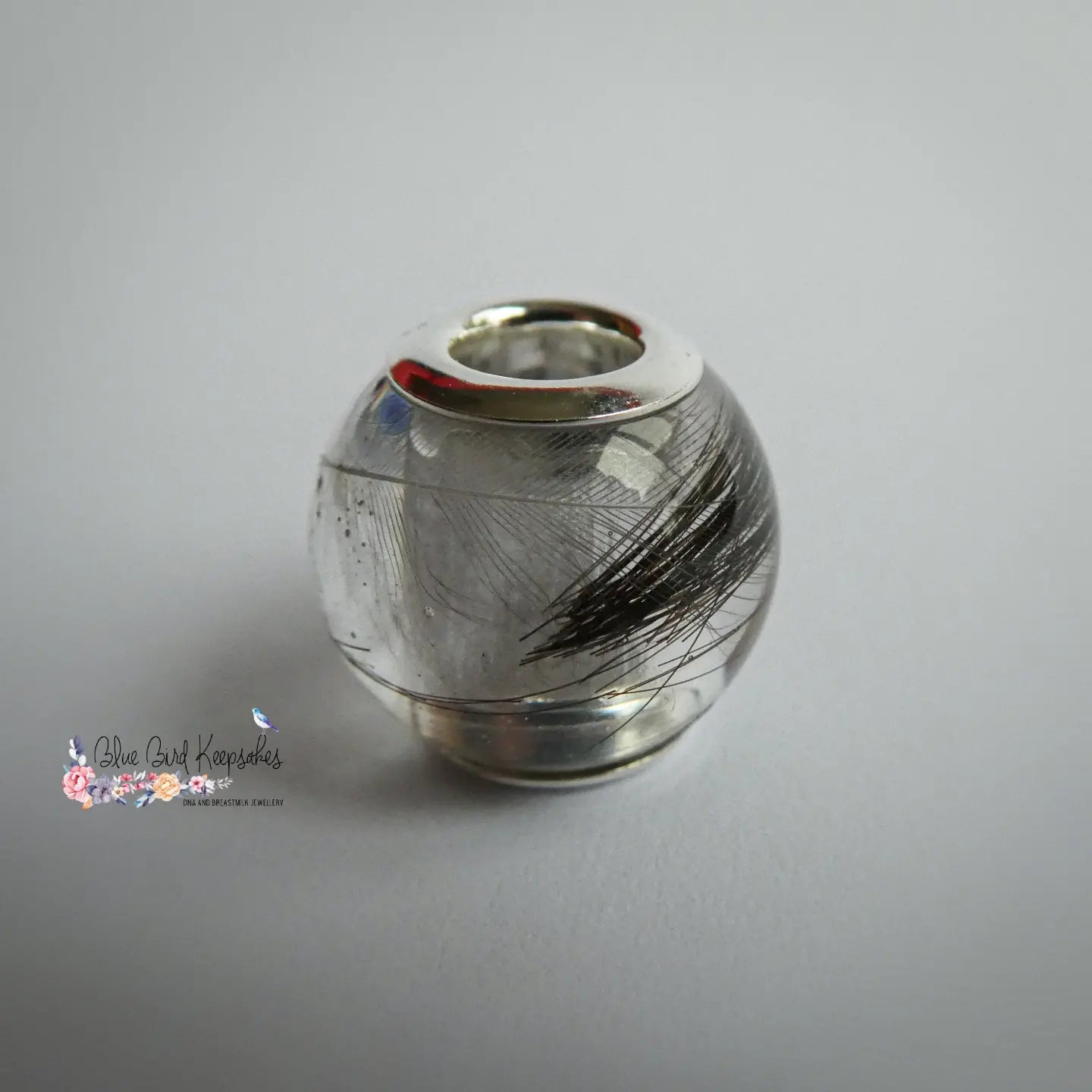 Smooth European Style Bead- solid sterling silver fittings